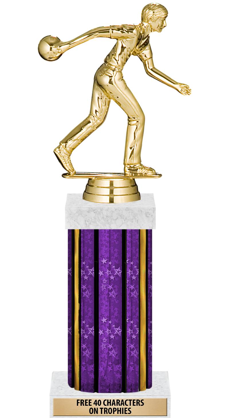 14"PRPL/GD-STARS-GD FIG/SQUARE