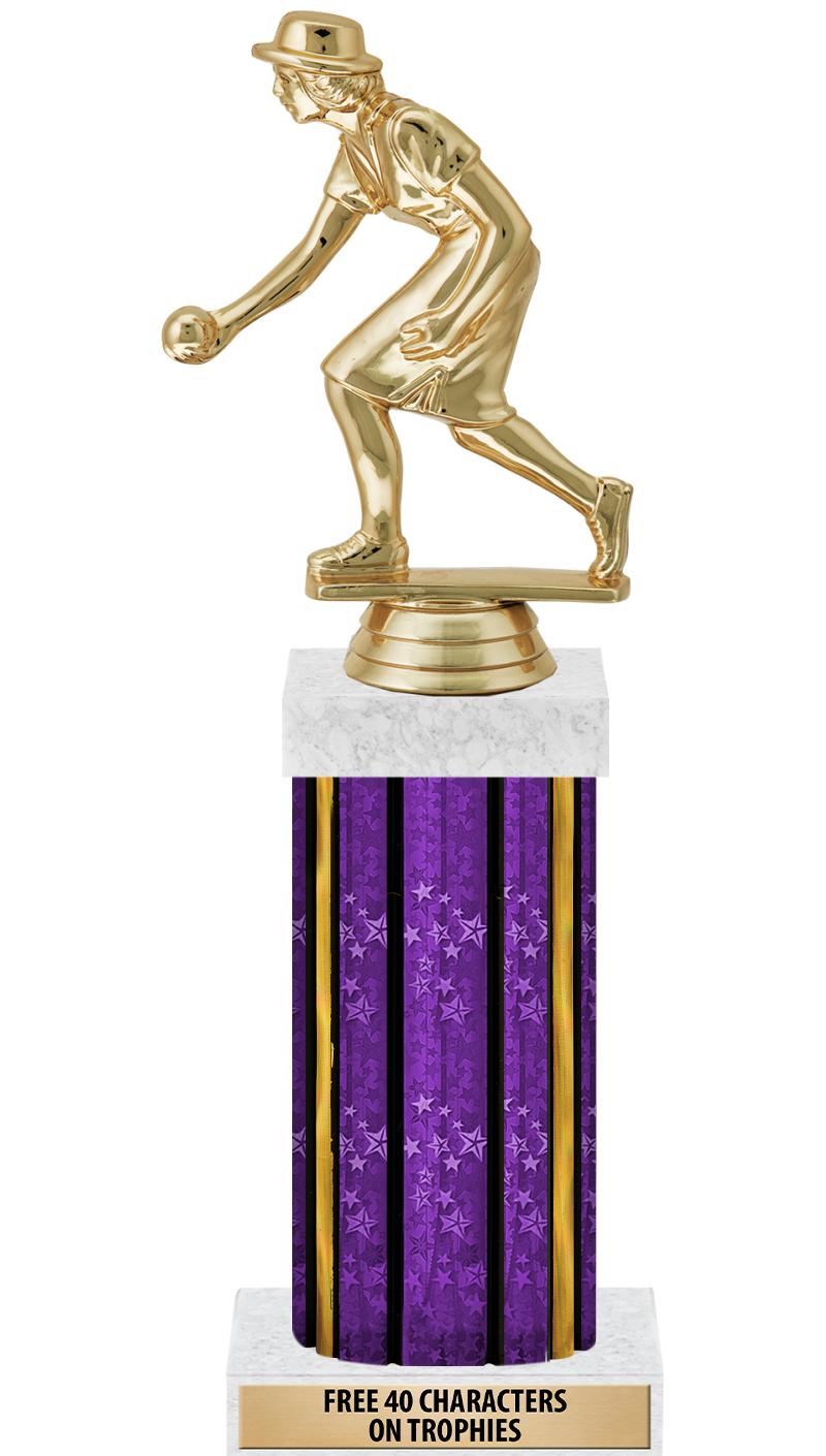 14"PRPL/GD-STARS-GD FIG/SQUARE