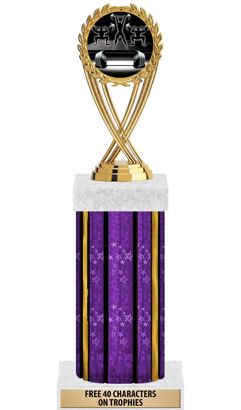 14"PRPL/GD-STARS-GD FIG/SQUARE