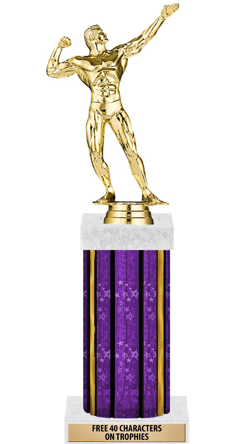 14"PRPL/GD-STARS-GD FIG/SQUARE