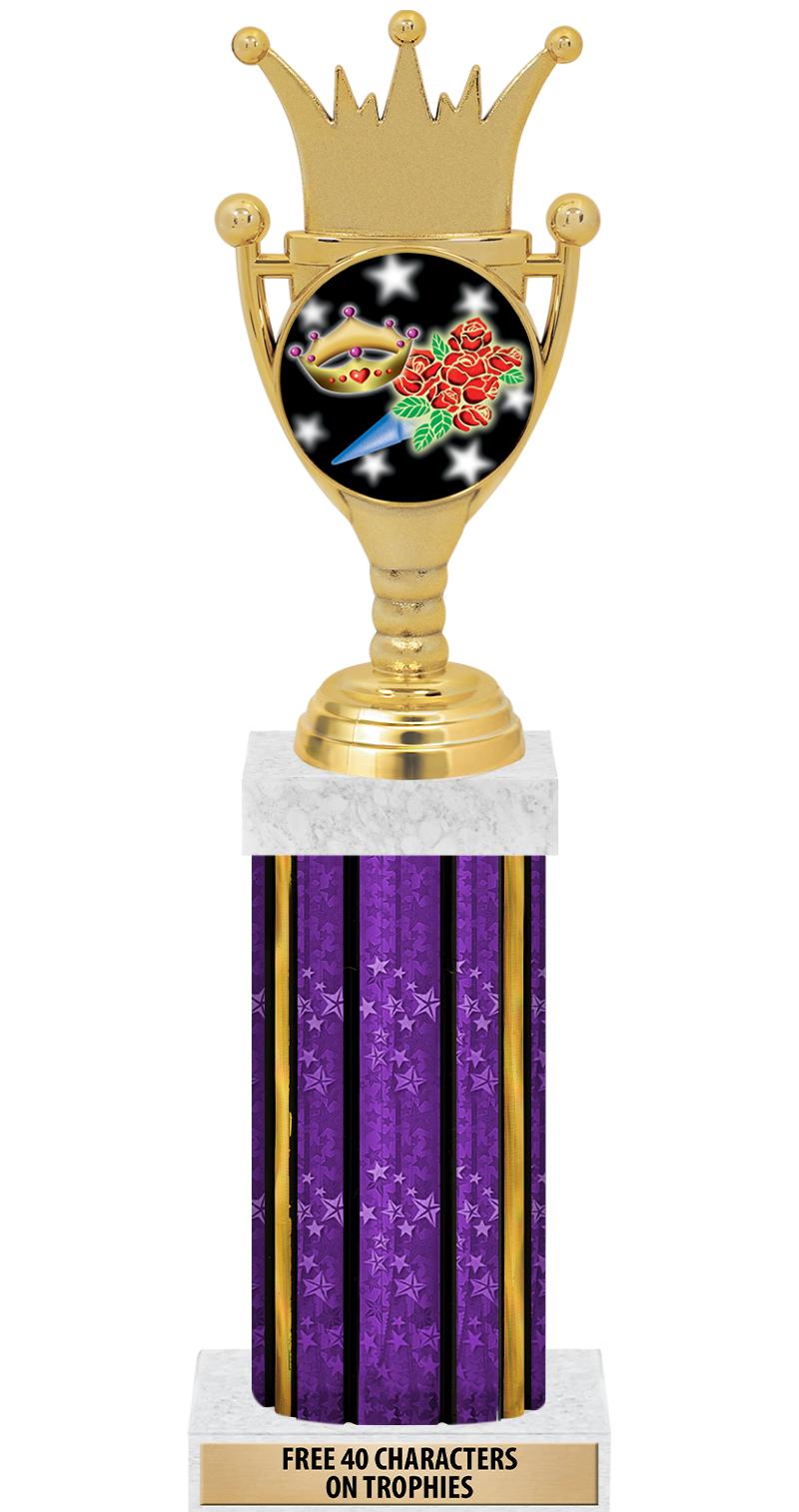 14"PRPL/GD-STARS-GD FIG/SQUARE