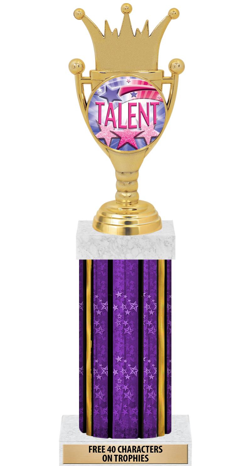 14"PRPL/GD-STARS-GD FIG/SQUARE