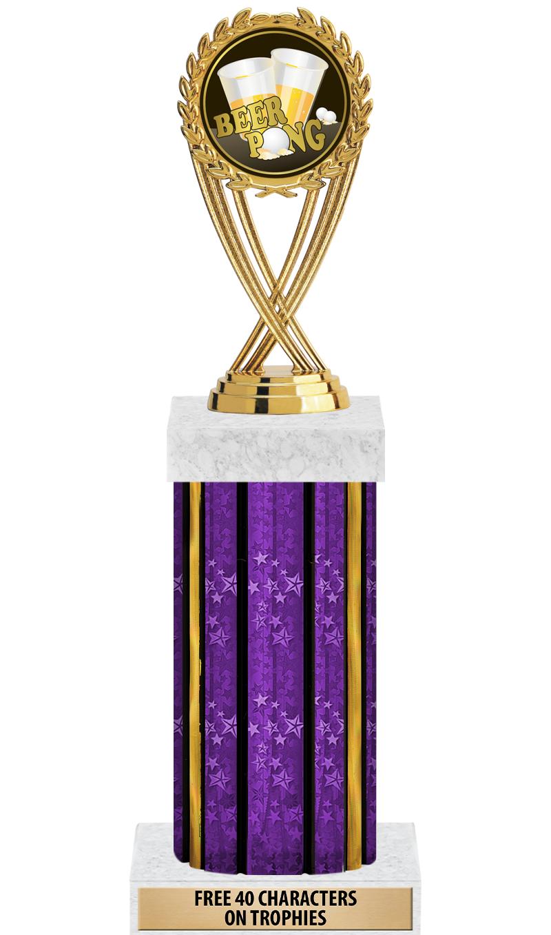 14"PRPL/GD-STARS-GD FIG/SQUARE