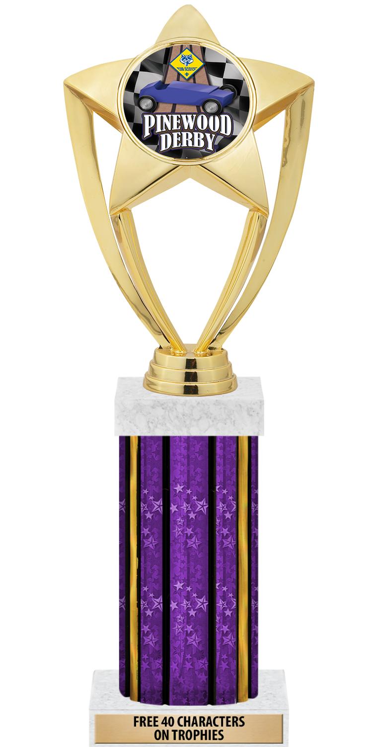 14"PRPL/GD-STARS-GD FIG/SQUARE