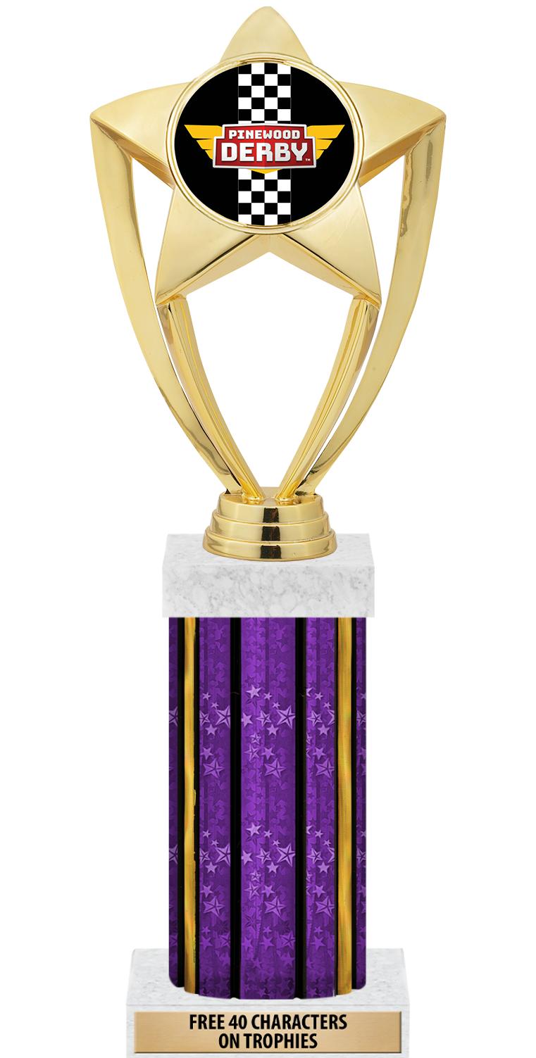 14"PRPL/GD-STARS-GD FIG/SQUARE