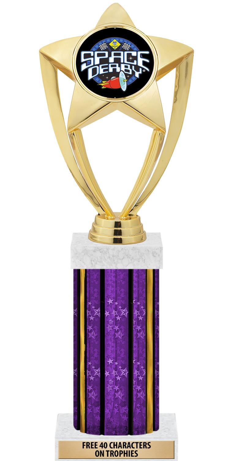 14"PRPL/GD-STARS-GD FIG/SQUARE