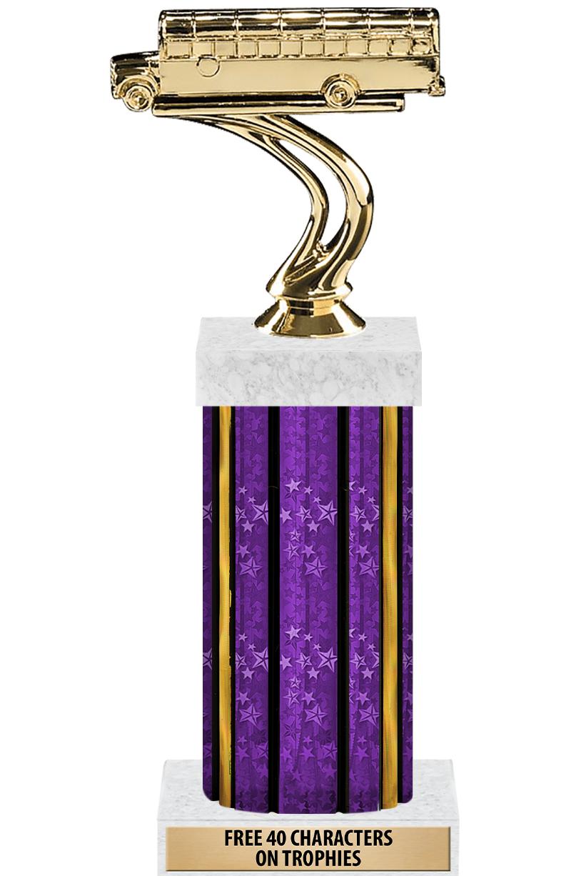 14"PRPL/GD-STARS-GD FIG/SQUARE