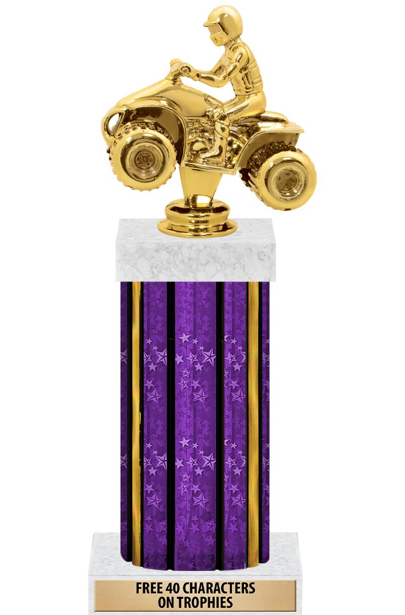 14"PRPL/GD-STARS-GD FIG/SQUARE