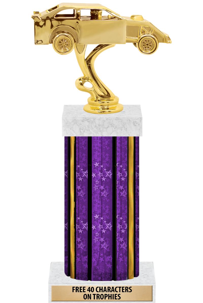 14"PRPL/GD-STARS-GD FIG/SQUARE