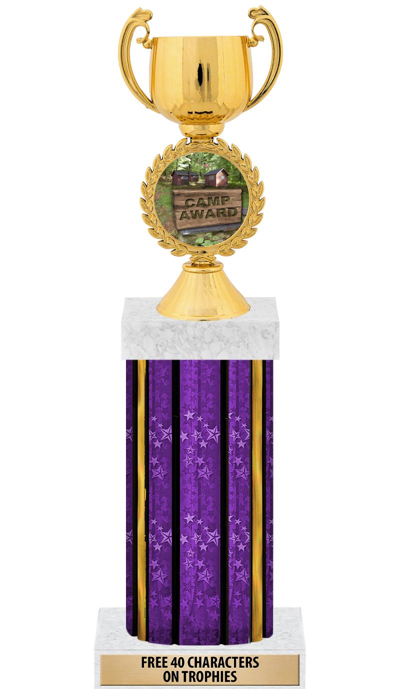 14"PRPL/GD-STARS-GD FIG/SQUARE