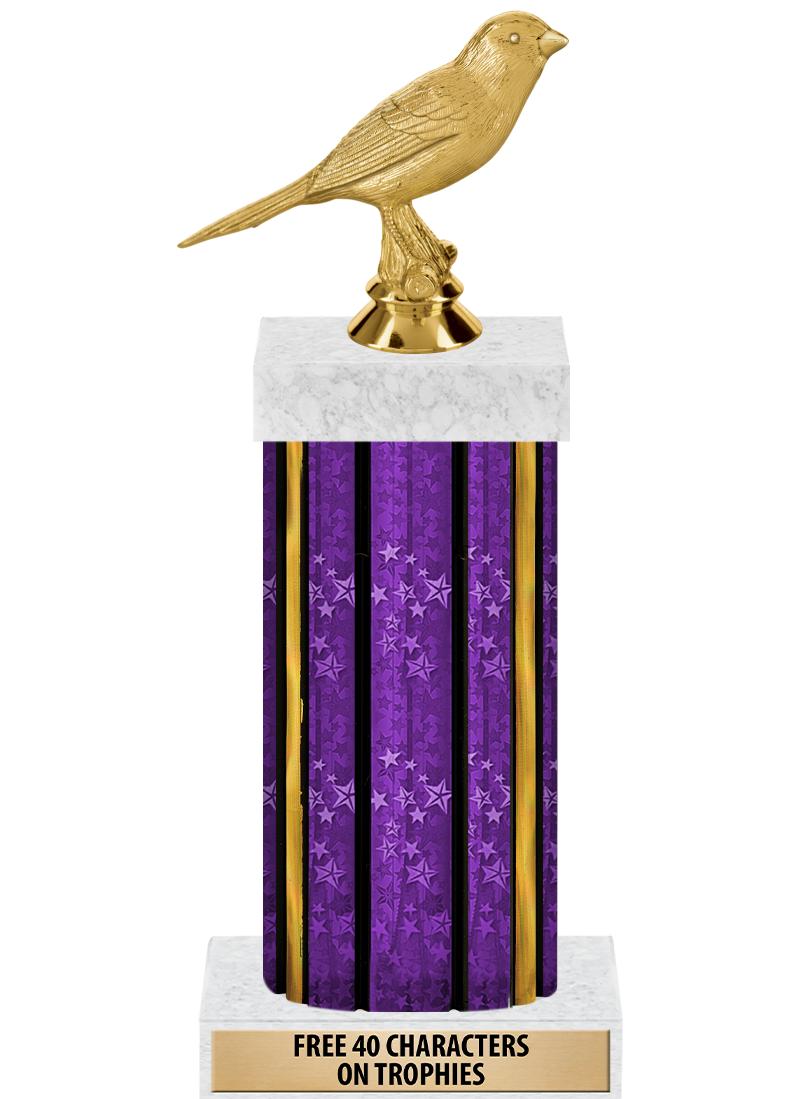 14"PRPL/GD-STARS-GD FIG/SQUARE