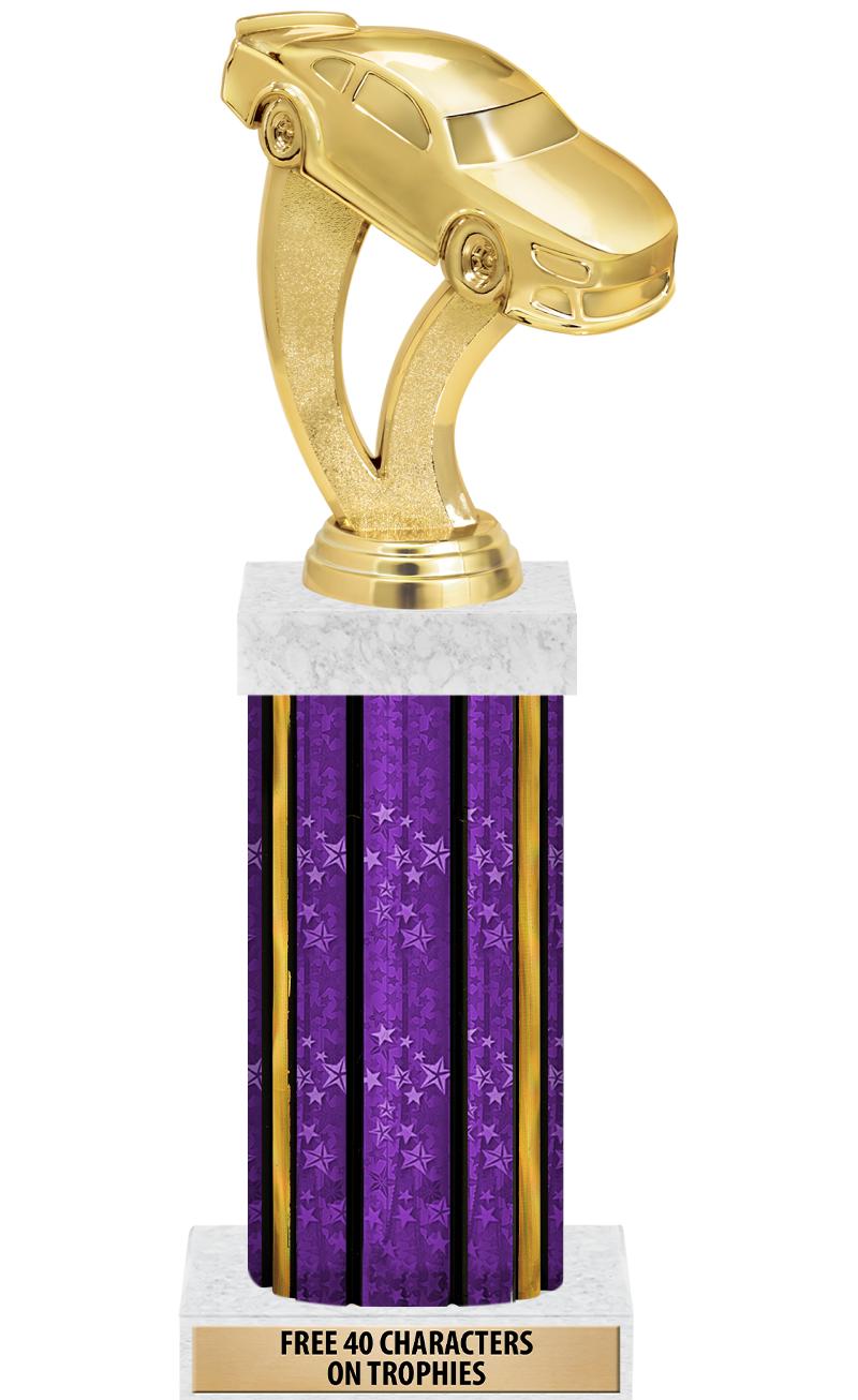 14"PRPL/GD-STARS-GD FIG/SQUARE