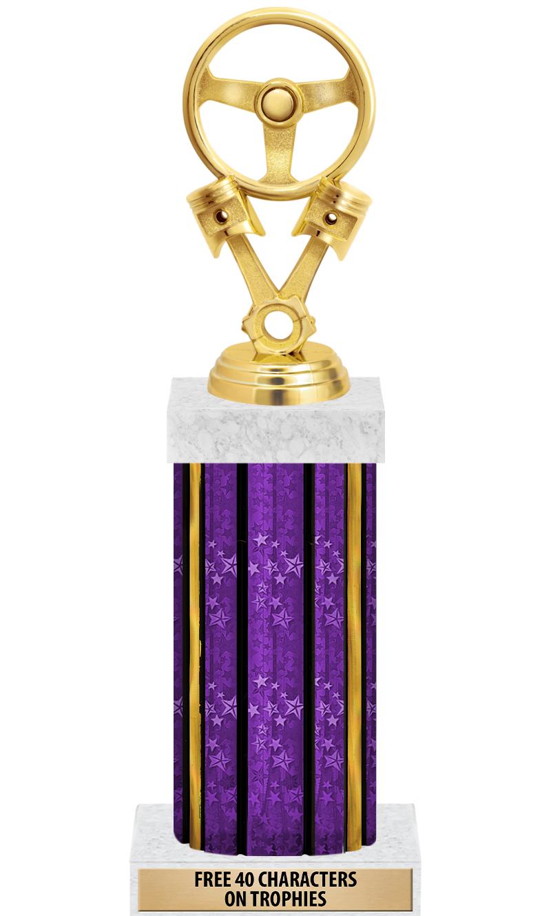 14"PRPL/GD-STARS-GD FIG/SQUARE