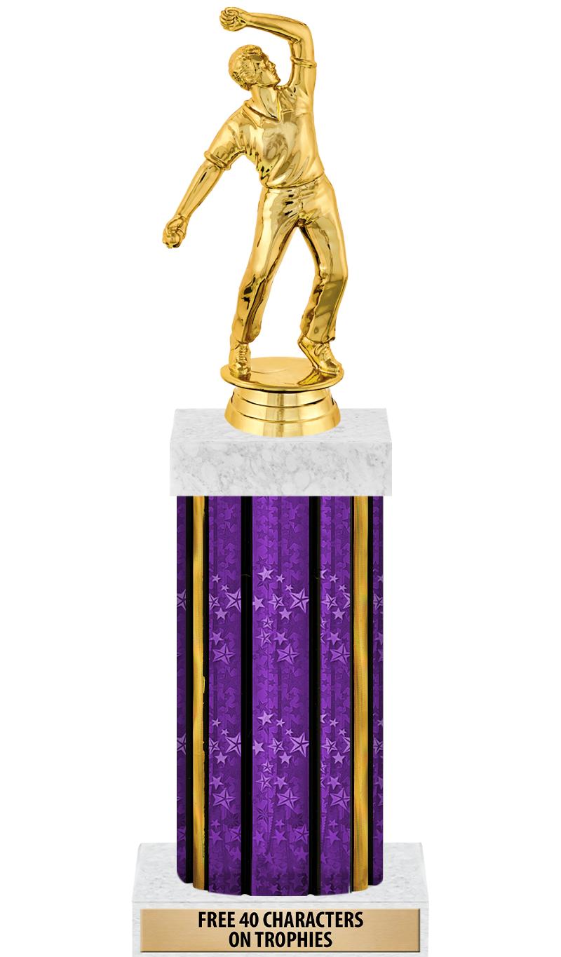 14"PRPL/GD-STARS-GD FIG/SQUARE