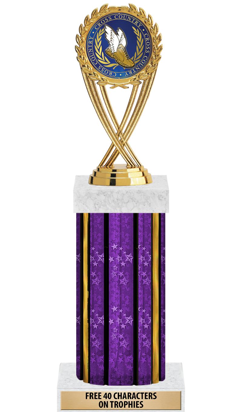 14"PRPL/GD-STARS-GD FIG/SQUARE