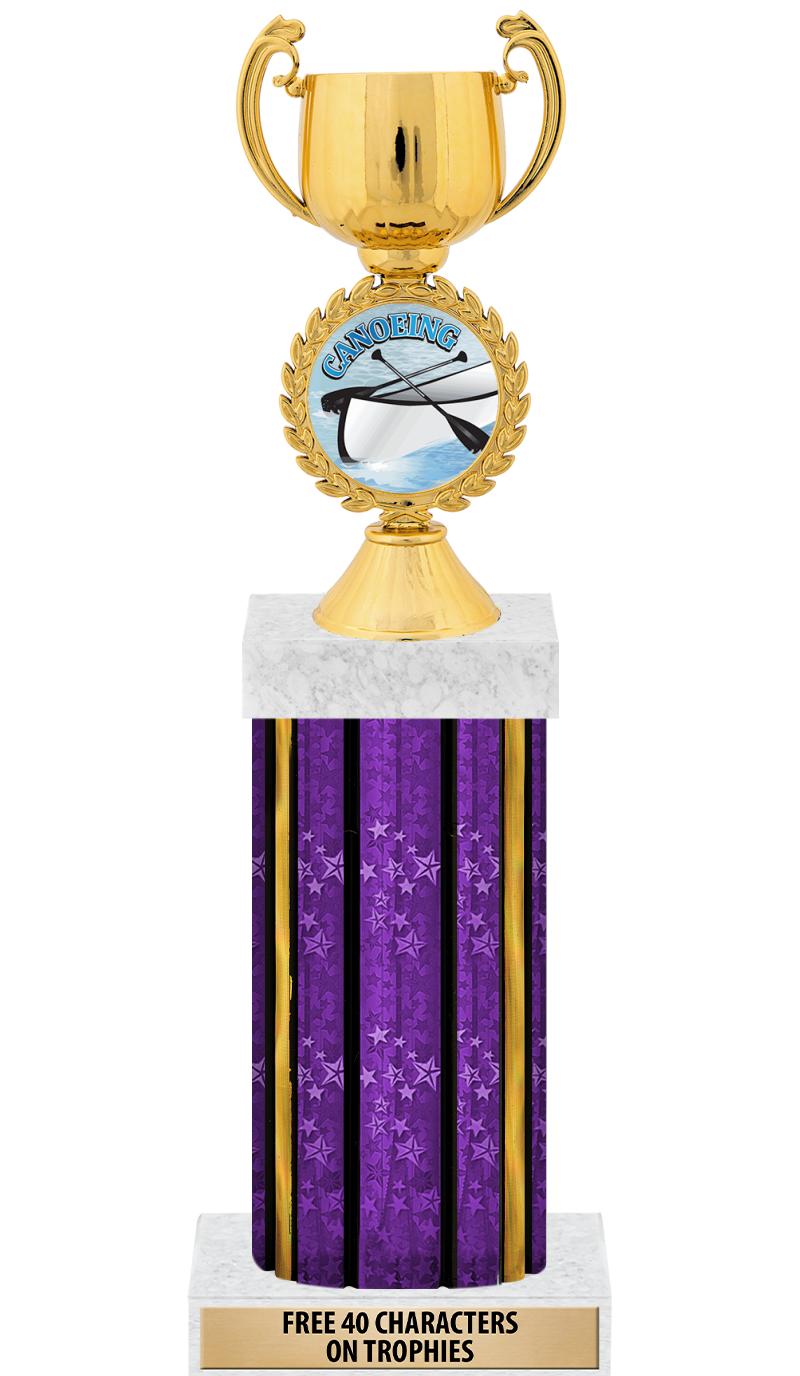 14"PRPL/GD-STARS-GD FIG/SQUARE