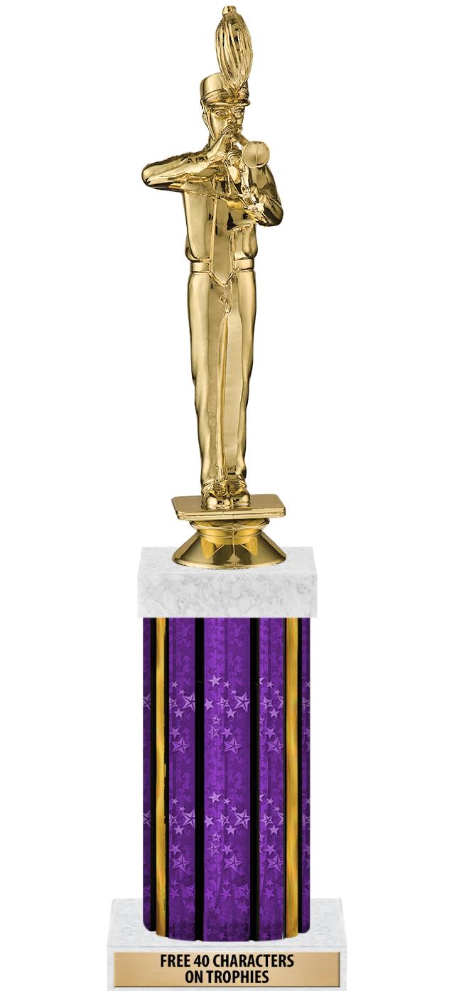 14"PRPL/GD-STARS-GD FIG/SQUARE