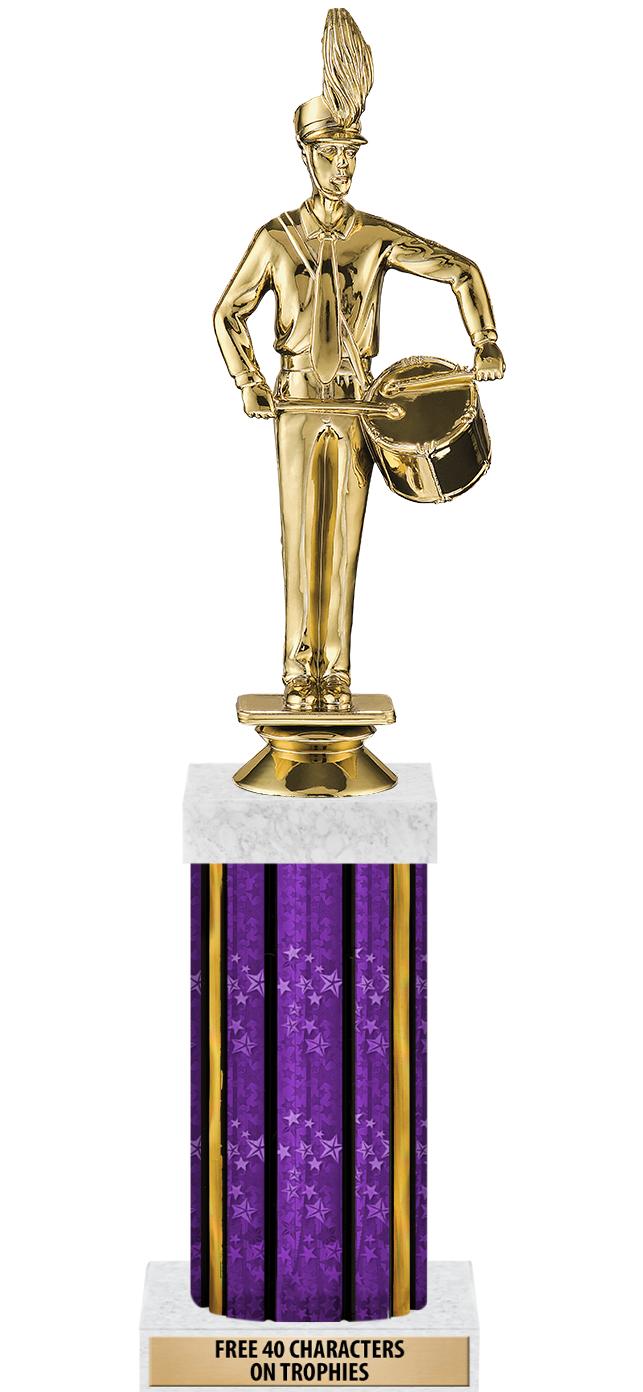 14"PRPL/GD-STARS-GD FIG/SQUARE