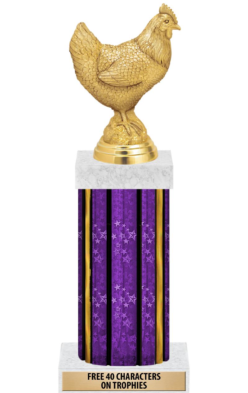 14"PRPL/GD-STARS-GD FIG/SQUARE