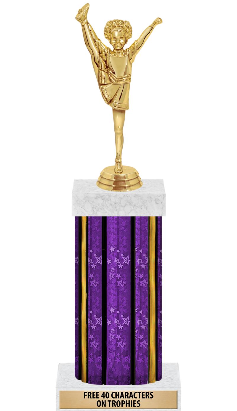 14"PRPL/GD-STARS-GD FIG/SQUARE