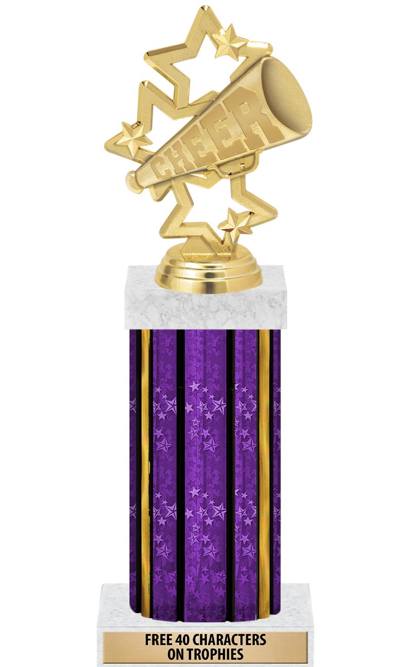 14"PRPL/GD-STARS-GD FIG/SQUARE