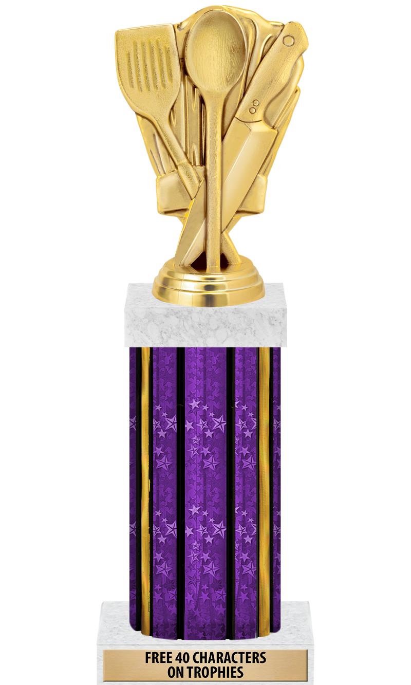 14"PRPL/GD-STARS-GD FIG/SQUARE