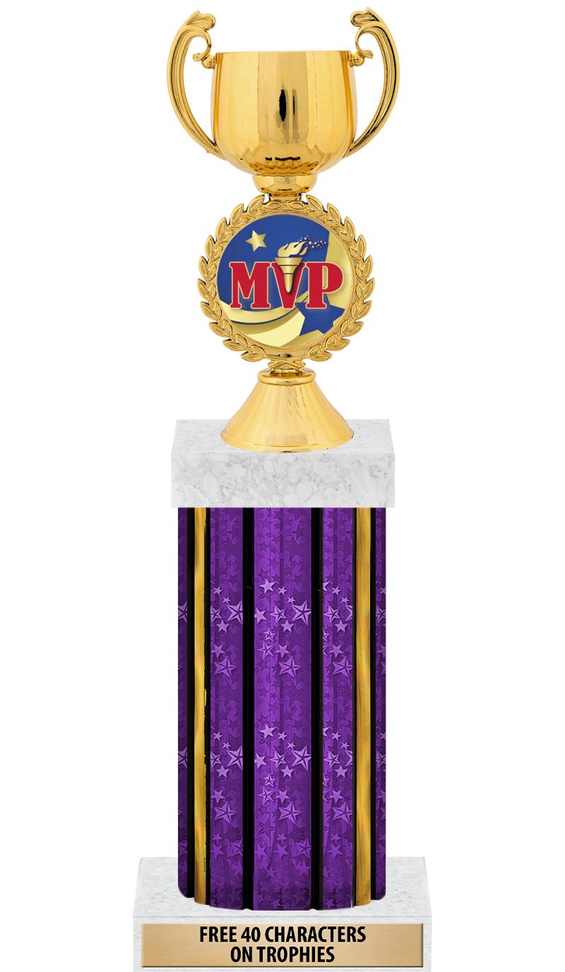 14"PRPL/GD-STARS-GD FIG/SQUARE