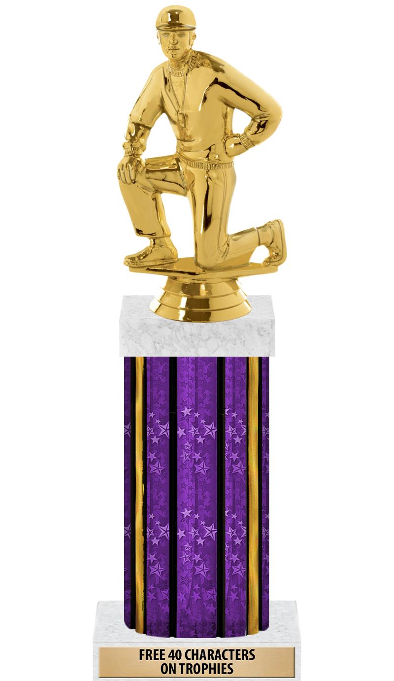 14"PRPL/GD-STARS-GD FIG/SQUARE