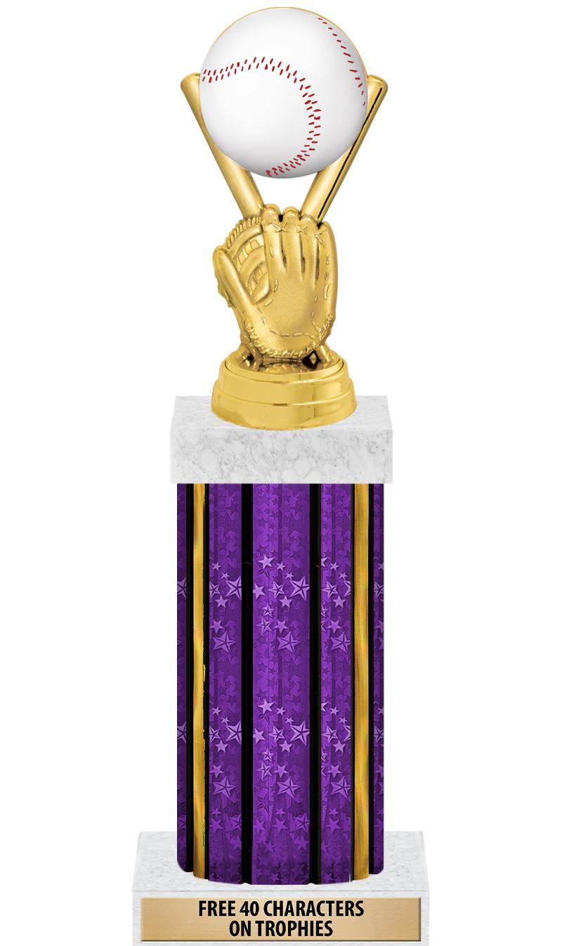 14"PRPL/GD-STARS-GD FIG/SQUARE