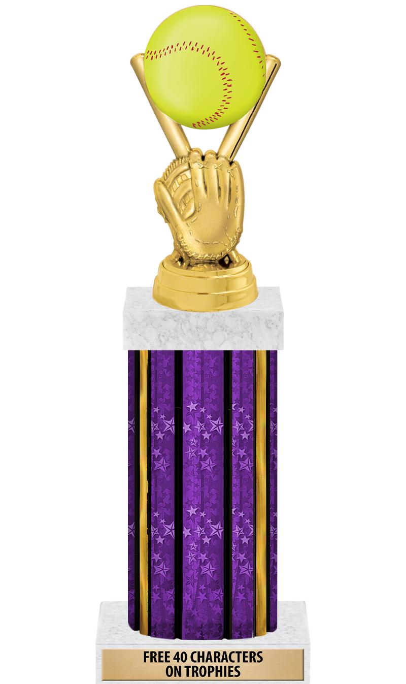 14"PRPL/GD-STARS-GD FIG/SQUARE