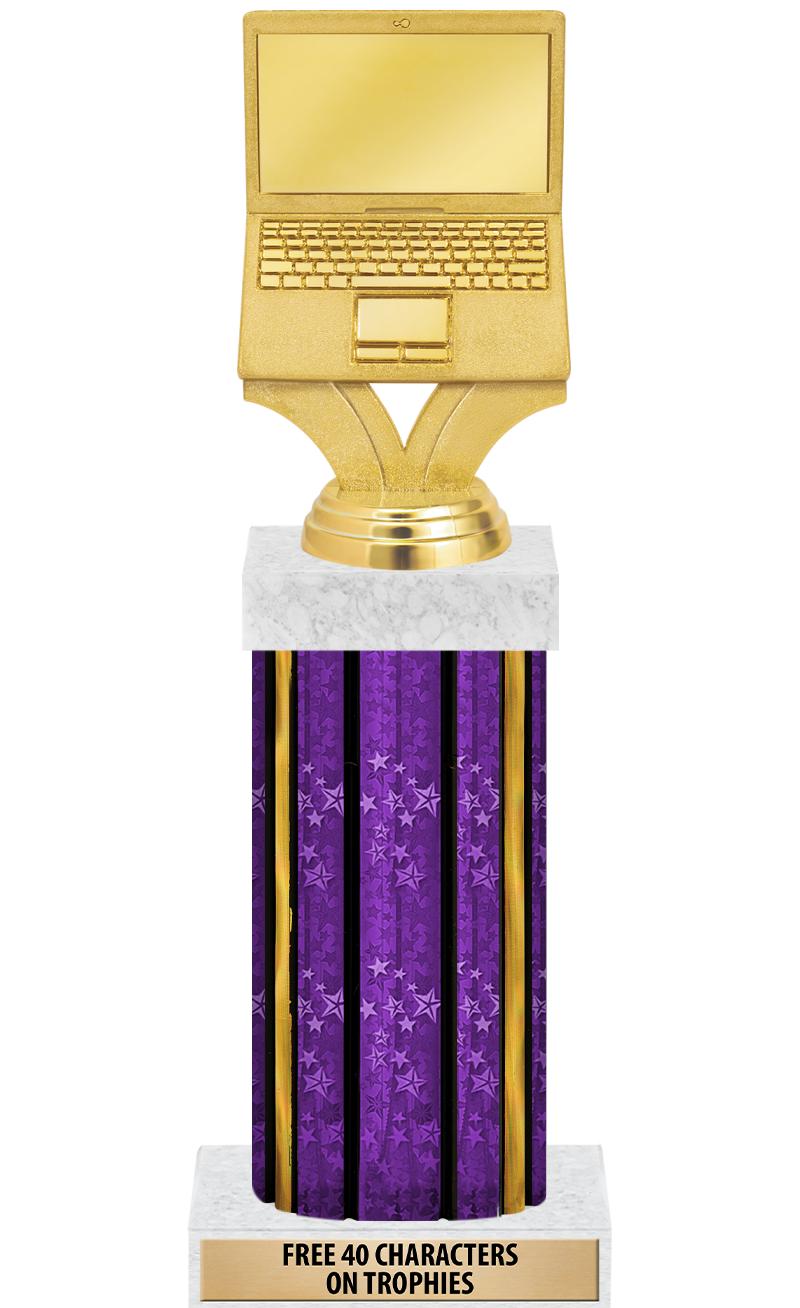 14"PRPL/GD-STARS-GD FIG/SQUARE