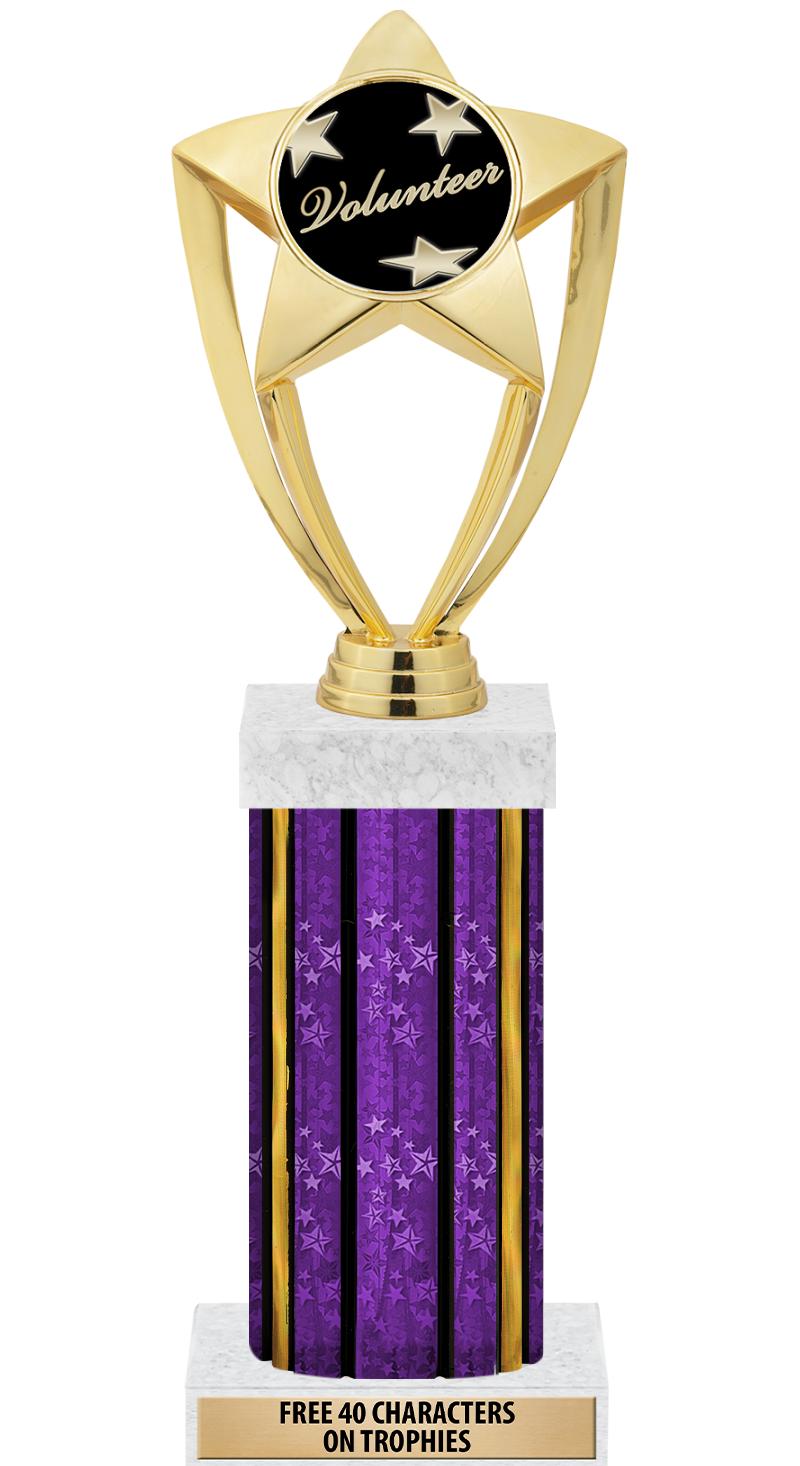 14"PRPL/GD-STARS-GD FIG/SQUARE