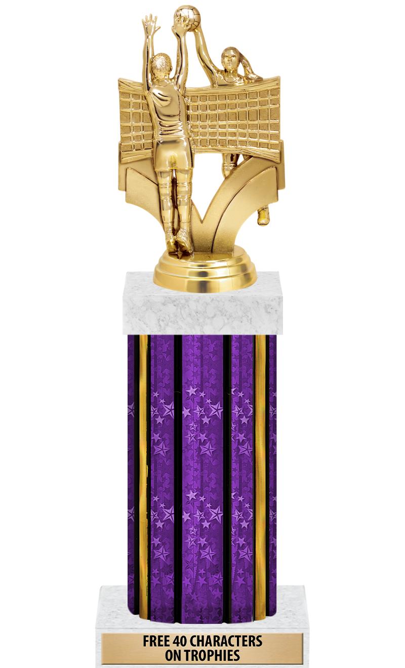 14"PRPL/GD-STARS-GD FIG/SQUARE