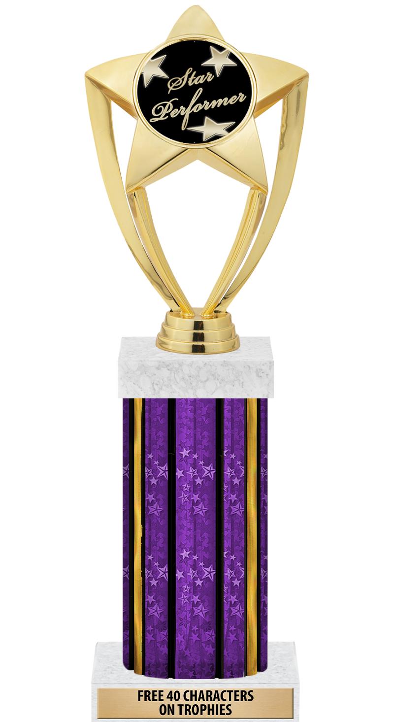 14"PRPL/GD-STARS-GD FIG/SQUARE