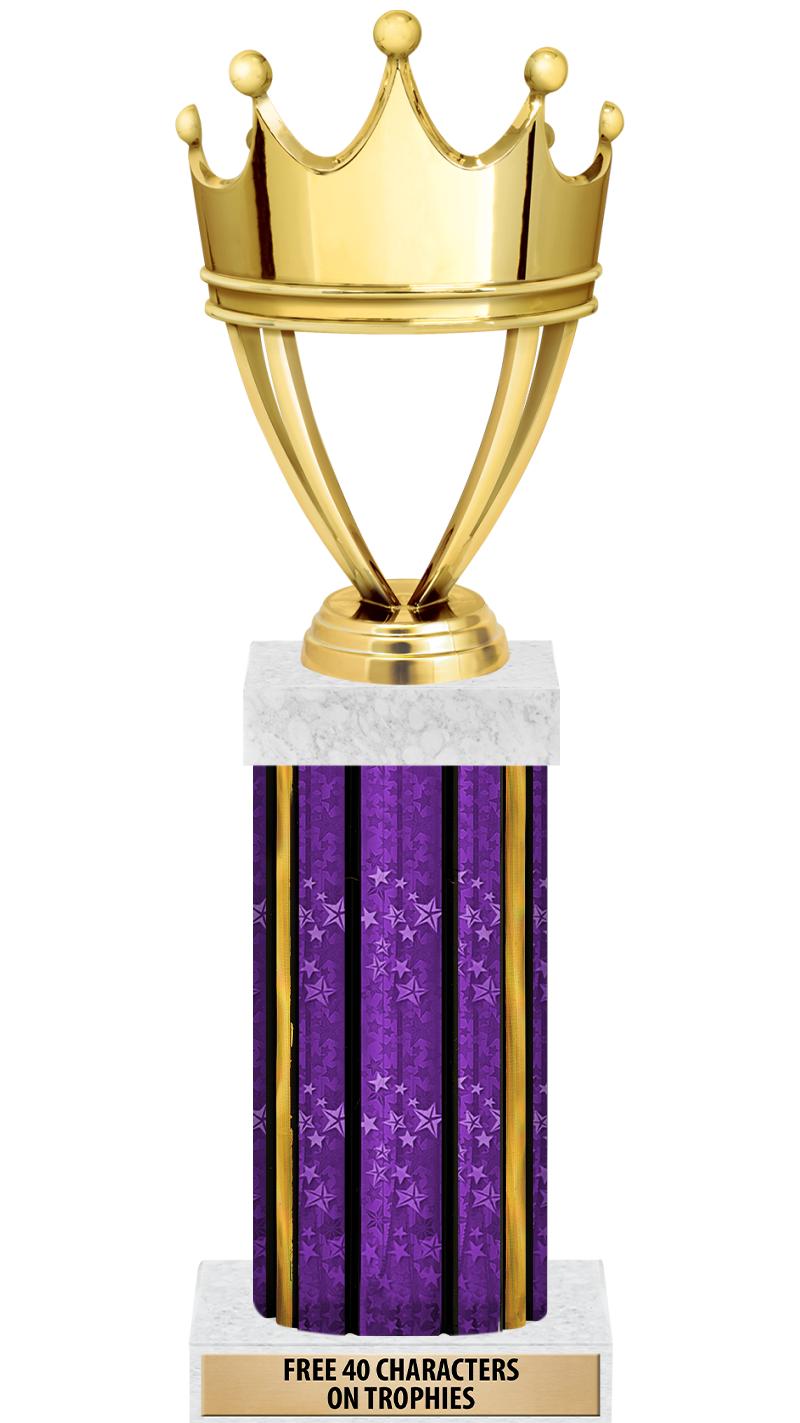 14"PRPL/GD-STARS-GD FIG/SQUARE