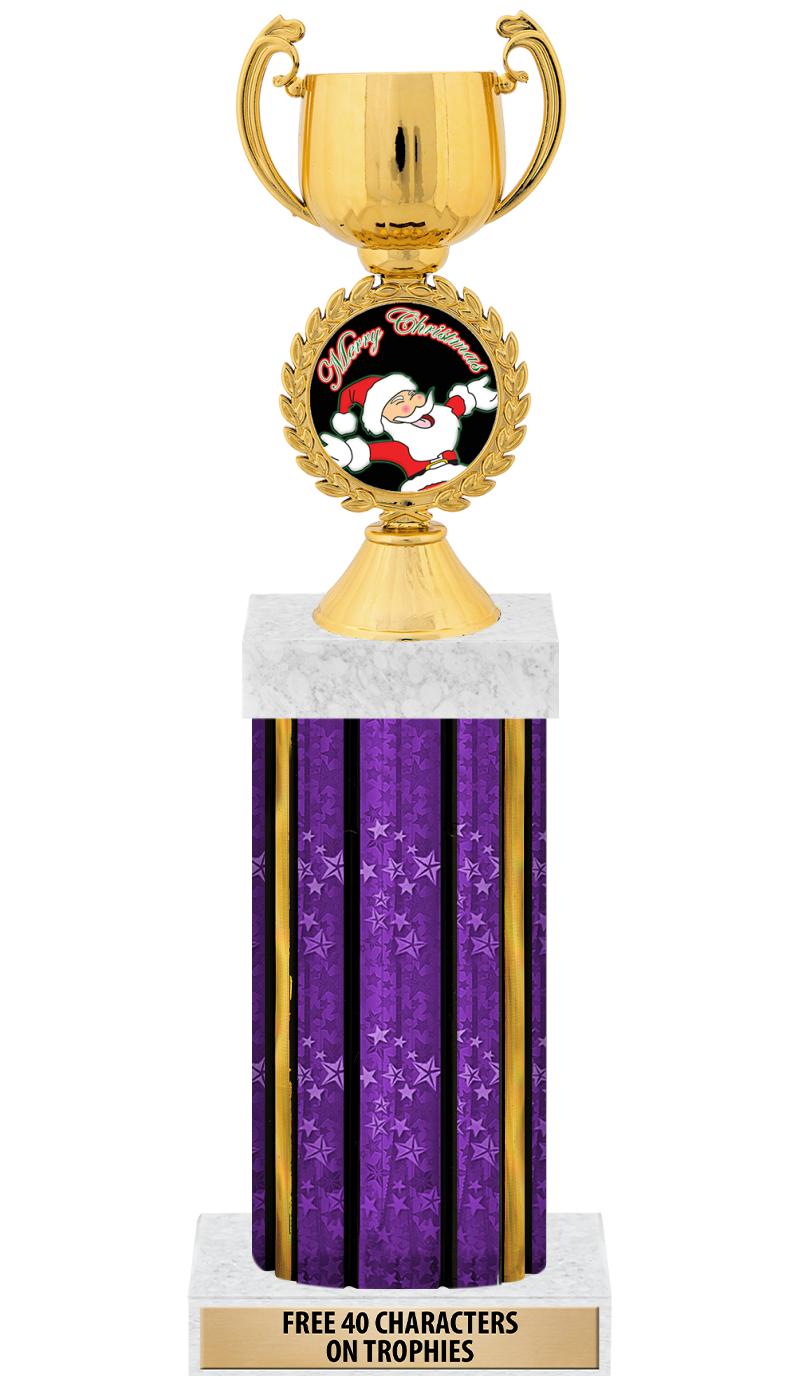 14"PRPL/GD-STARS-GD FIG/SQUARE