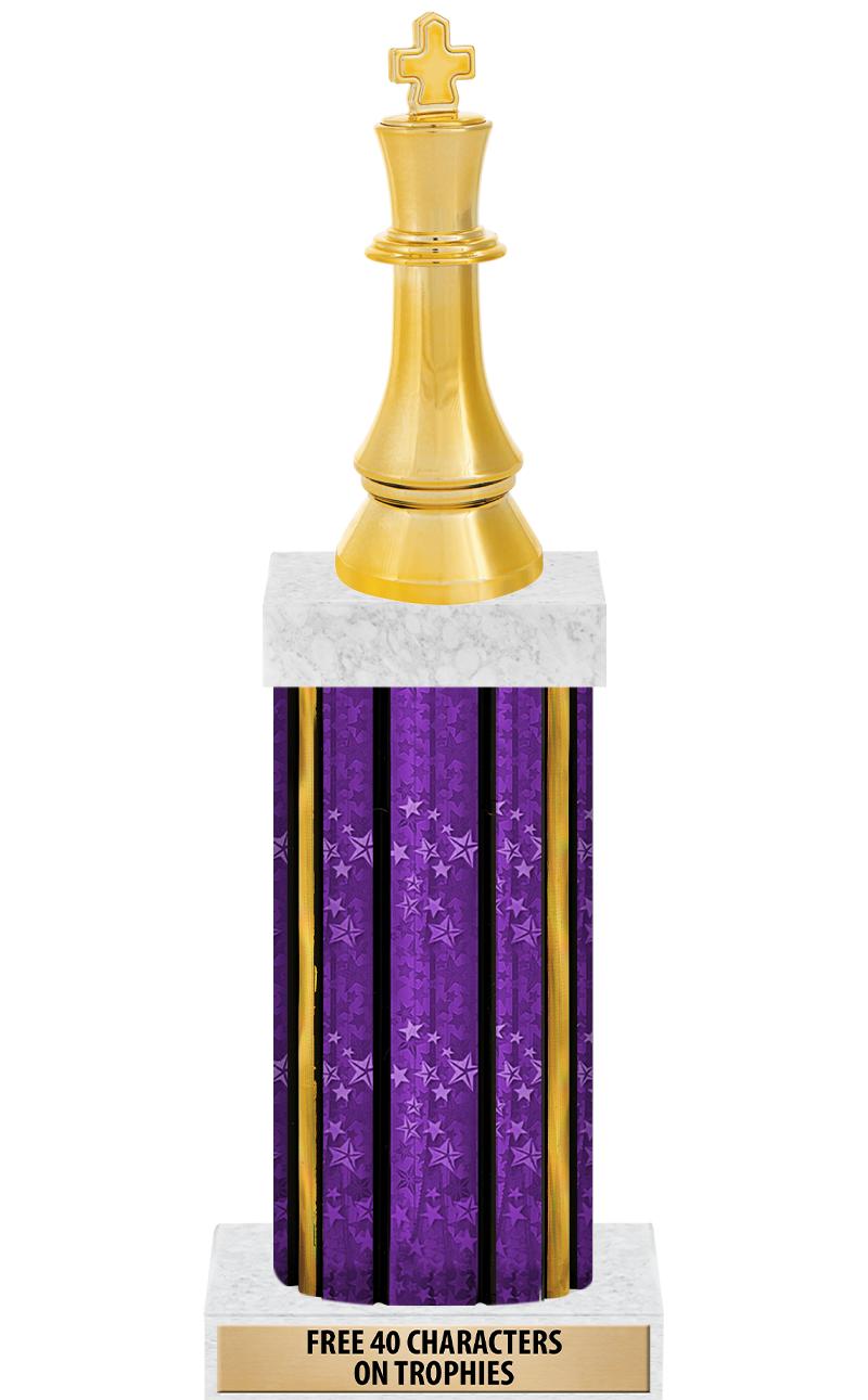 14"PRPL/GD-STARS-GD FIG/SQUARE