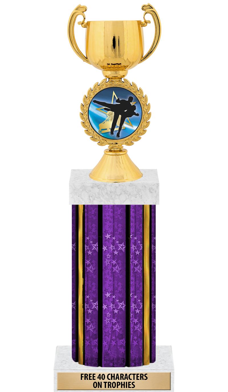 14"PRPL/GD-STARS-GD FIG/SQUARE