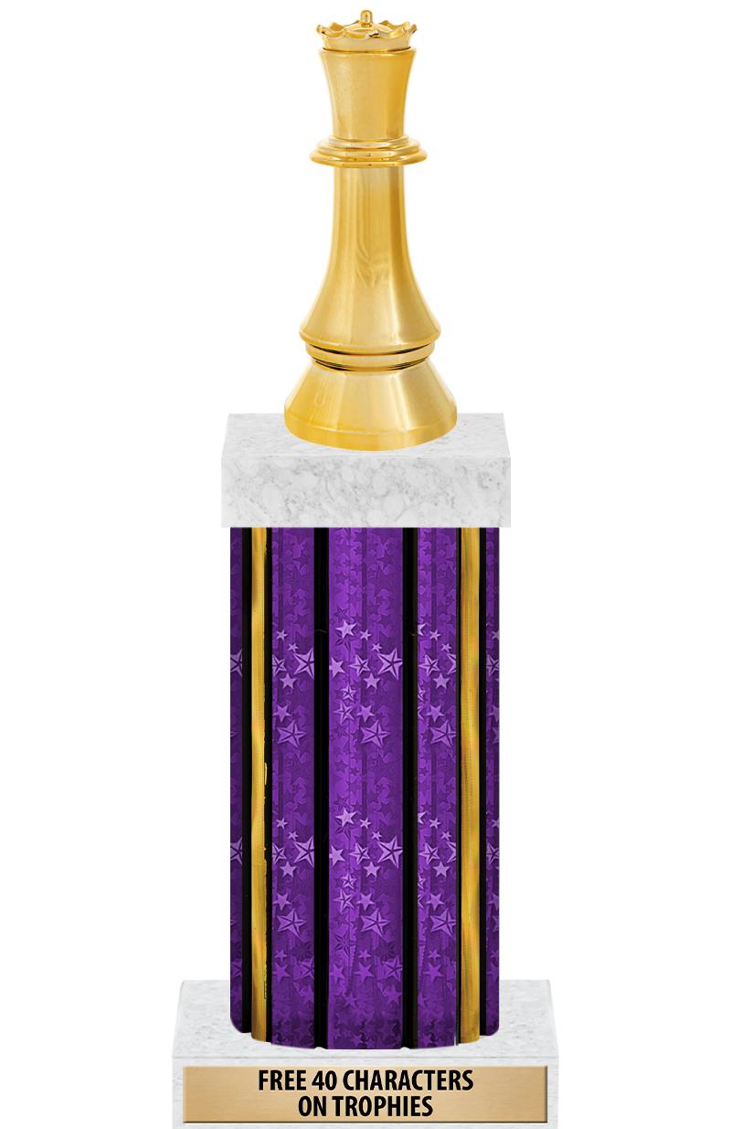 14"PRPL/GD-STARS-GD FIG/SQUARE