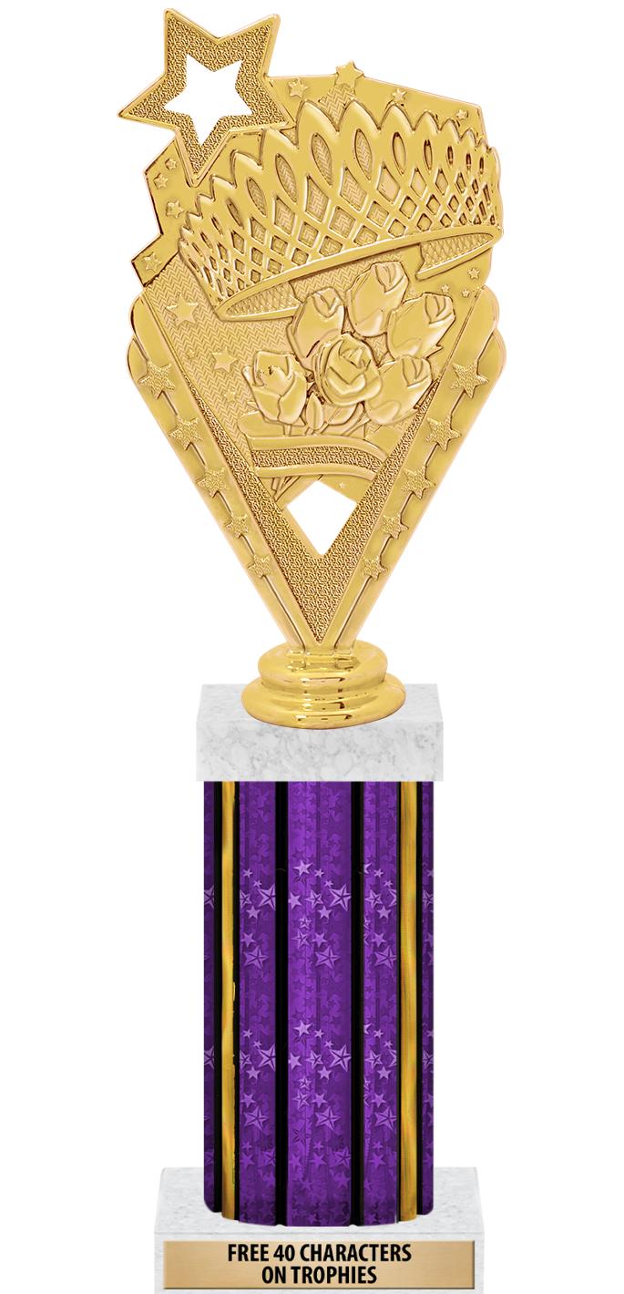 14"PRPL/GD-STARS-GD FIG/SQUARE