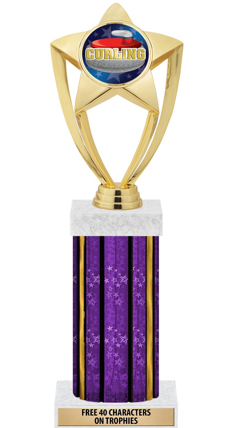 14"PRPL/GD-STARS-GD FIG/SQUARE