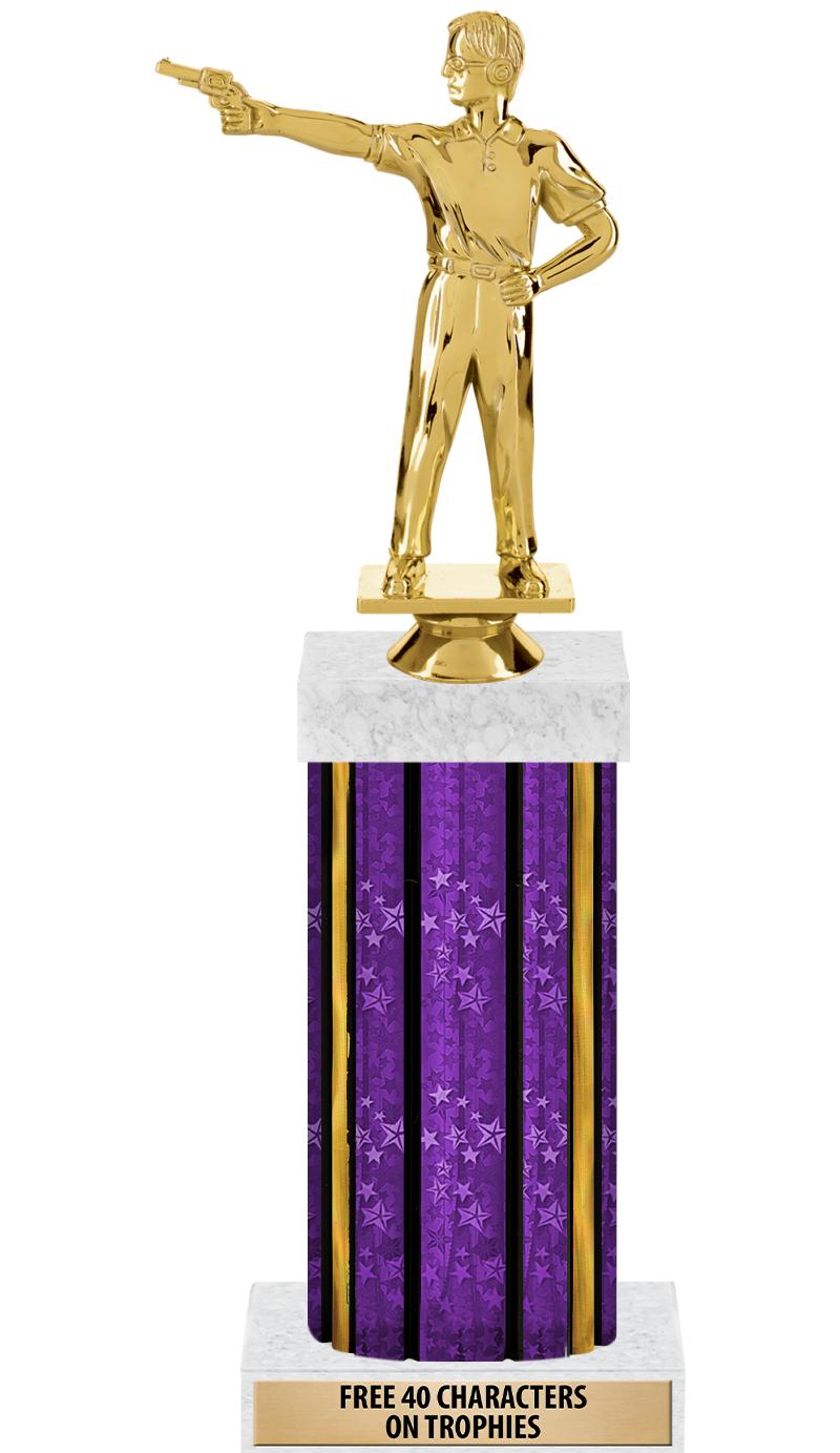 14"PRPL/GD-STARS-GD FIG/SQUARE