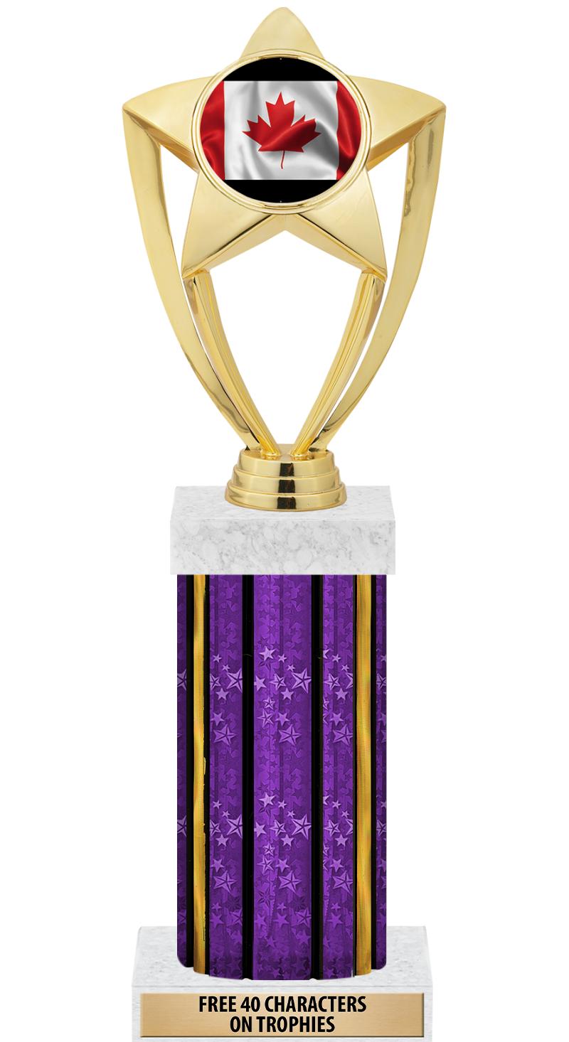 14"PRPL/GD-STARS-GD FIG/SQUARE