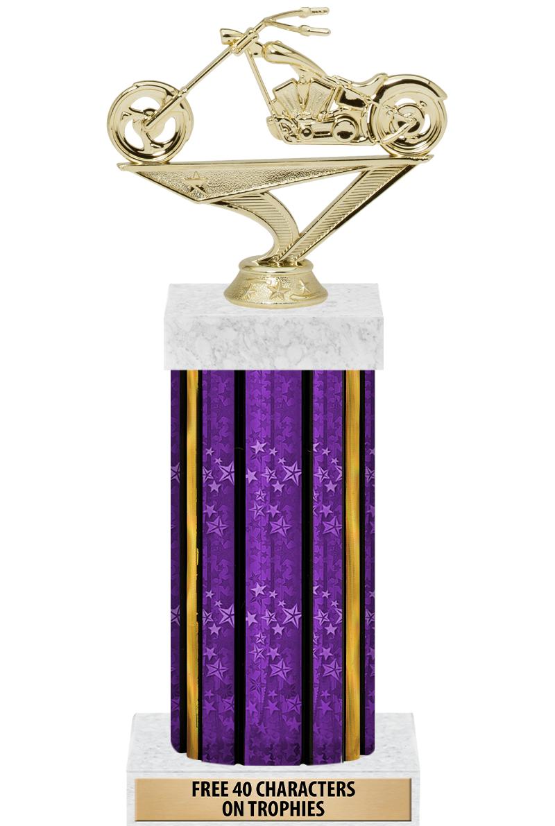 14"PRPL/GD-STARS-GD FIG/SQUARE