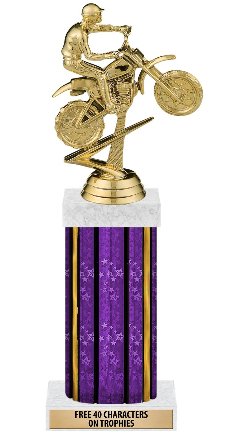 14"PRPL/GD-STARS-GD FIG/SQUARE