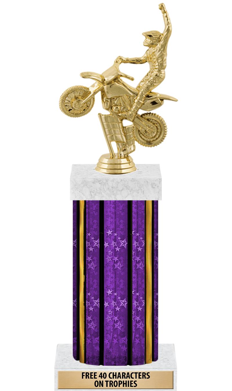 14"PRPL/GD-STARS-GD FIG/SQUARE