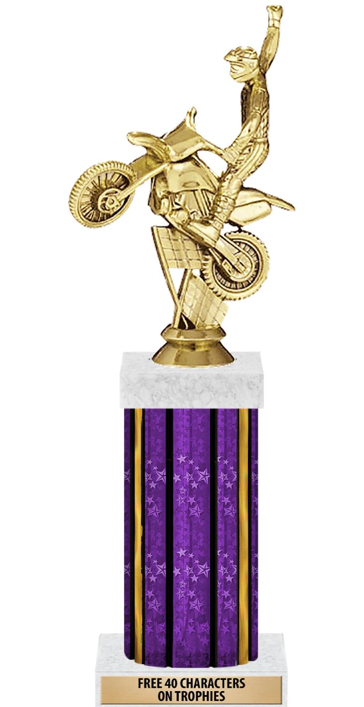 14"PRPL/GD-STARS-GD FIG/SQUARE