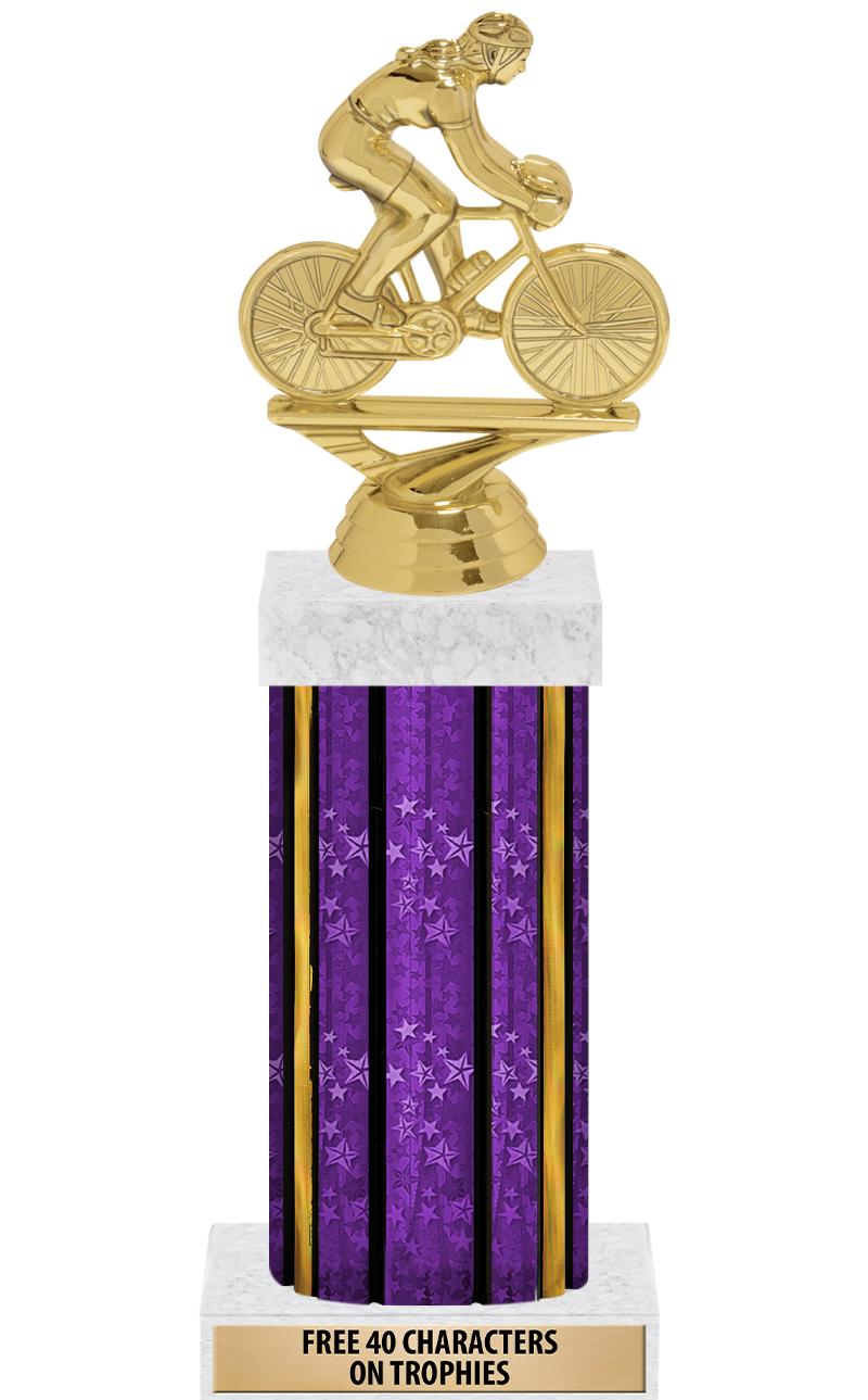 14"PRPL/GD-STARS-GD FIG/SQUARE