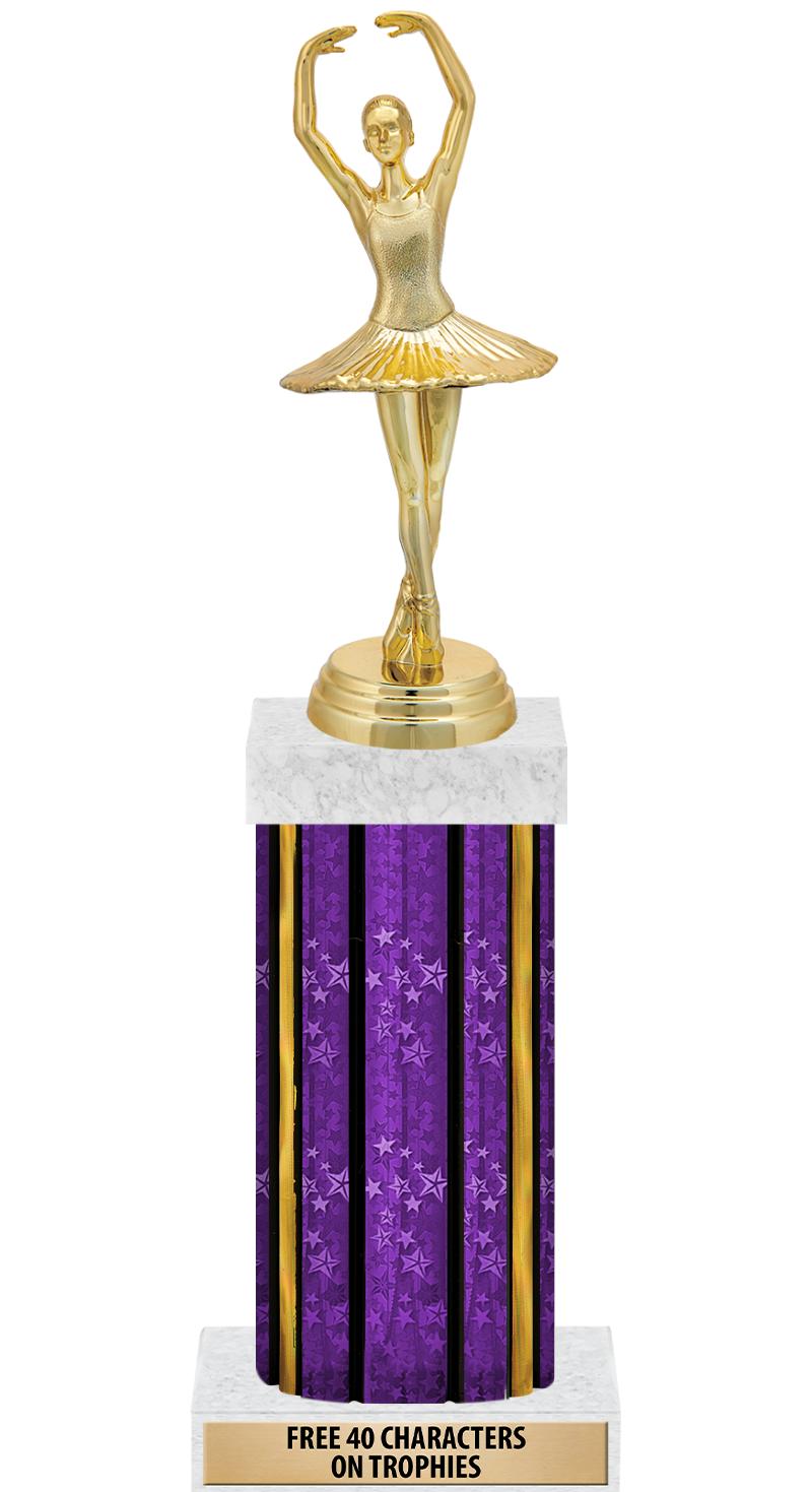 14"PRPL/GD-STARS-GD FIG/SQUARE