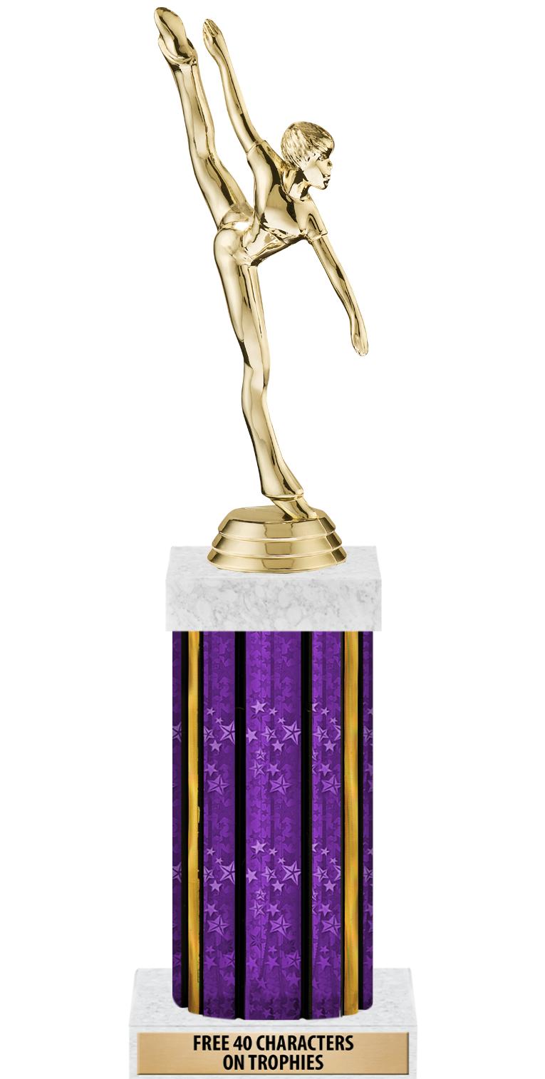 14"PRPL/GD-STARS-GD FIG/SQUARE